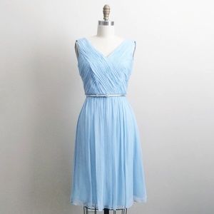 Donna Morgan Belted Chiffon Dress